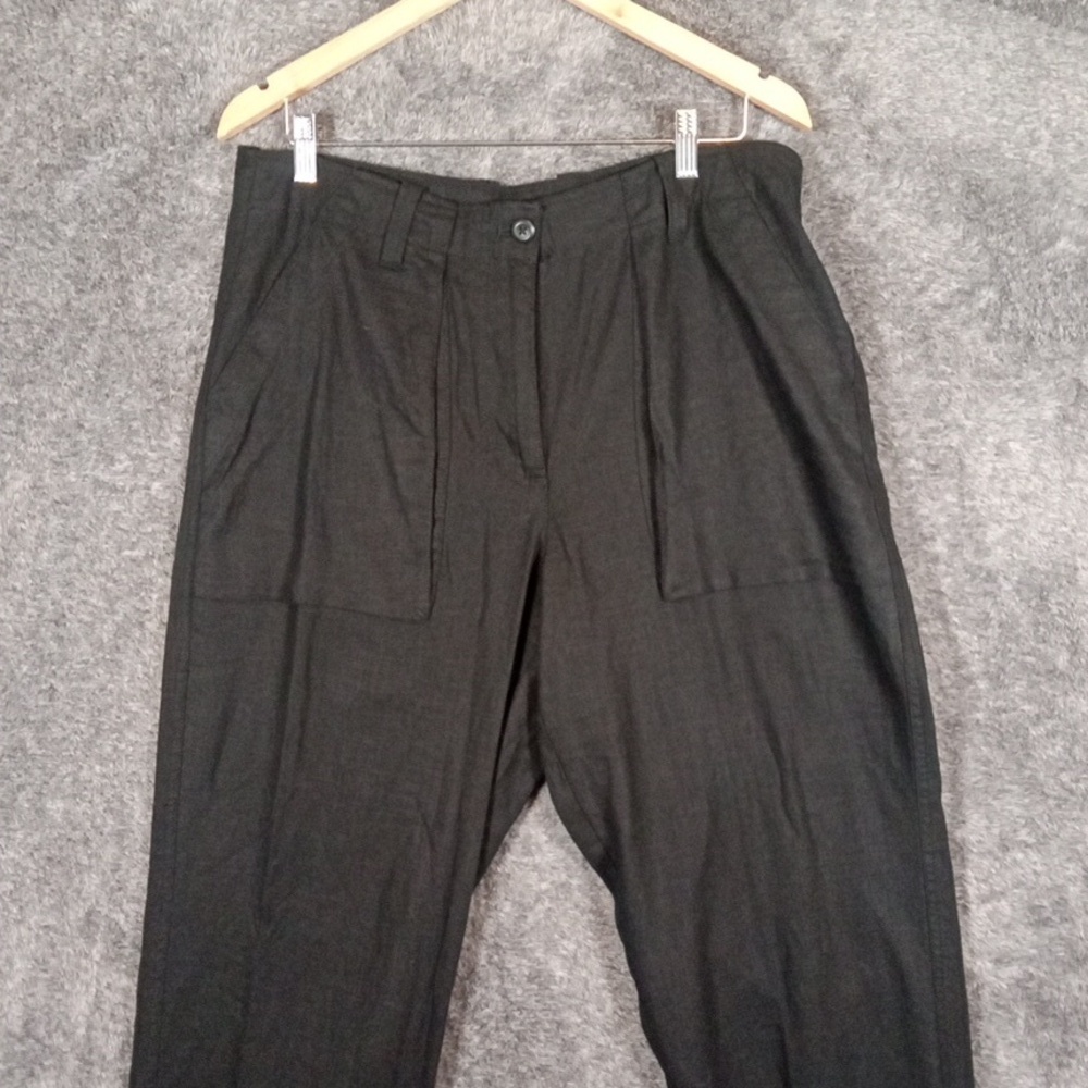 J. Crew Linen Blendvpants Womens 14 Seaside Cargo Straight Leg 2023 - Picture 4 of 9